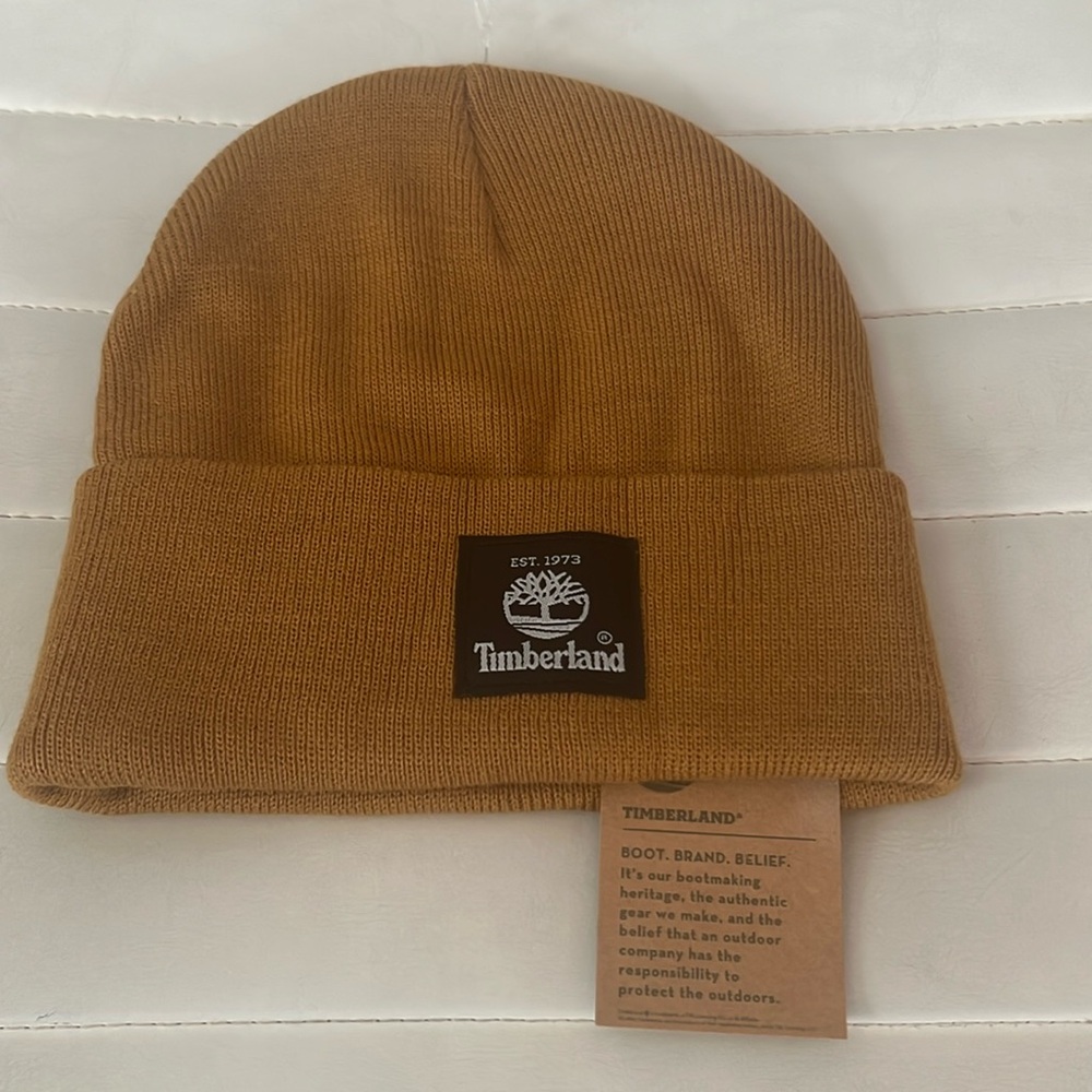 TIMBERLAND wheat color beanie NWT